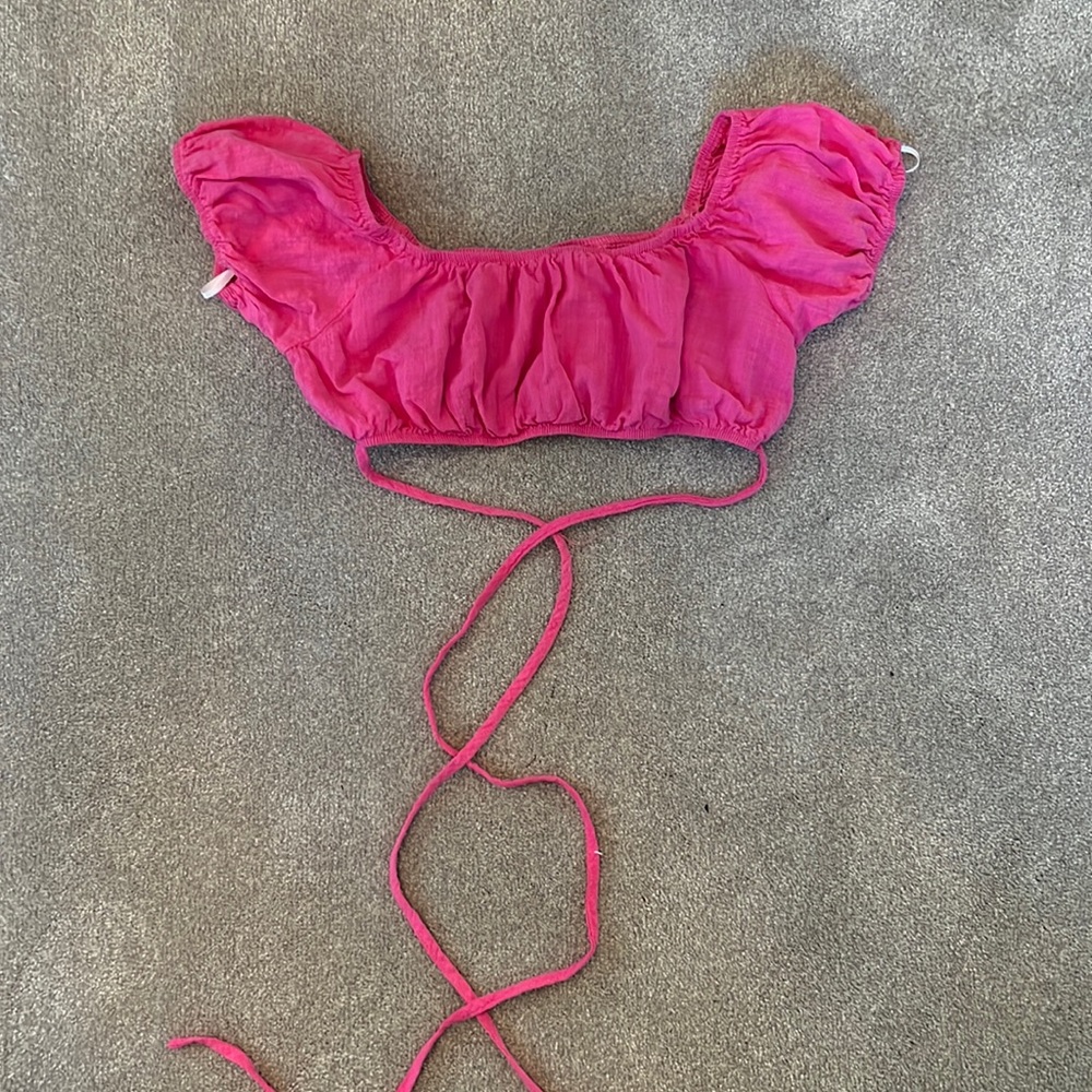Princess Polly pink wrap top